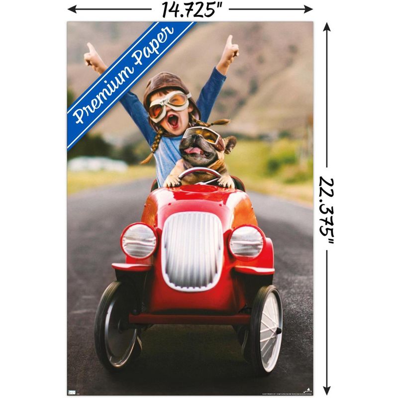 Trends International Avanti - Kid and Dog in Go-Kart Unframed Wall Poster Prints, 3 of 7