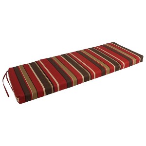 Blazing Needles, 51-inch by 19-inch Patterned Outdoor Spun Polyester Loveseat Cushion - 1 of 3