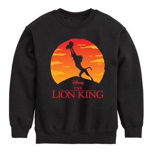 Boys' Disney Baby Simba at Pride Rock Graphic Long Sleeve Fleece Sweatshirt - Black - 2T - 1 of 4