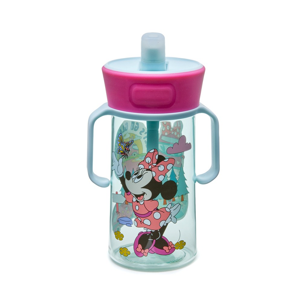 Photos - Glass The First Years Disney 12oz Minnie Mouse Spill Proof Flip Top Toddler Sippy Straw Cup