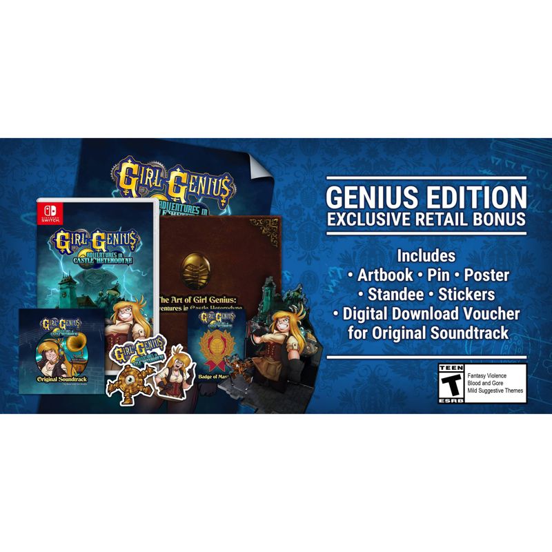 Girl Genius: Adventures in Castle Heterodyne - Genius Edition - Nintendo Switch, 2 of 9