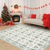 Washable Christmas Rug Xmas Tree Floor Mats with Non-Slip Backing, Kitchen - 4 of 4