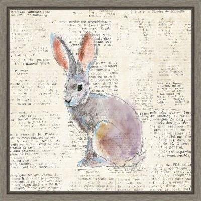 Amanti Art Into the Woods I no Border (Hare) by Emily Adams Canvas Wall Art Print Framed 16-in. x 16-in.