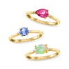 Ross-Simons 1.20 ct. t.w. Multi-Gemstone Jewelry Set: 3 Rings in 18kt Gold Over Sterling With Diamonds - 4 of 4