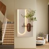 Vynxaria 3-Color LED Sandstone Wall Decor with Simulated Green Plants, 3D Sculpture, Glass Vase, Rabbit Statue - 4 of 4