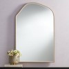 Noble Park Arch Top Vanity Wall Mirror Modern Beveled Glass Gold Wood Frame 26" Wide for Bathroom Bedroom Living Room Home Office - 2 of 4