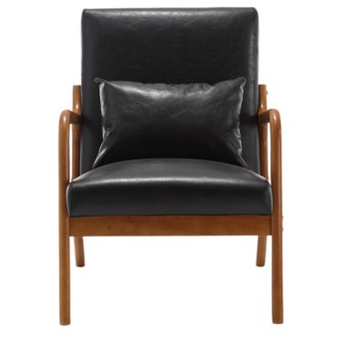 NicBex Velvet Accent Chair Modern Lounge Armchair with Pillow and Wood Frame for Bedroom,Living Room