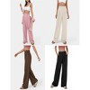 Women's Long Straight Wide Leg Pants Casual Loose High Waist Trousers - 2 of 4