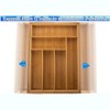 5 Star Super Deals 2 Bamboo Expandable Drawer Organizer For Utensils Holder - 8 Organizing Compartments  Adjustable Cutlery Tray, Wood Drawer Divider - 3 of 4
