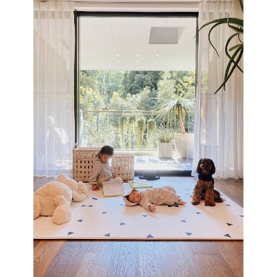Little Bot Reversible Gray and White Foam Play Mat