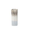 HomeRoots 12" Brown Light Blue And Off White Color Block Square Ceramic Table Vase - 4 of 4