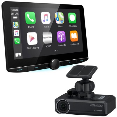 Kenwood DMX1057XR 10.1" Floating Panel Digital MultiMedia Receiver (No CD) with a Kenwood DRV-N520 Drive Recorder