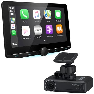 Kenwood DMX1057XR 10.1" Floating Panel Digital MultiMedia Receiver (No CD) with a Kenwood DRV-N520 Drive Recorder - 1 of 4