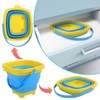 Beach Toys for Kids, Silicone Collapsible Foldable Beach Bucket Travel Beach Toys for Summer Outdoor Camping and Fishing Tub for Toddlers Boys Girls - 4 of 4