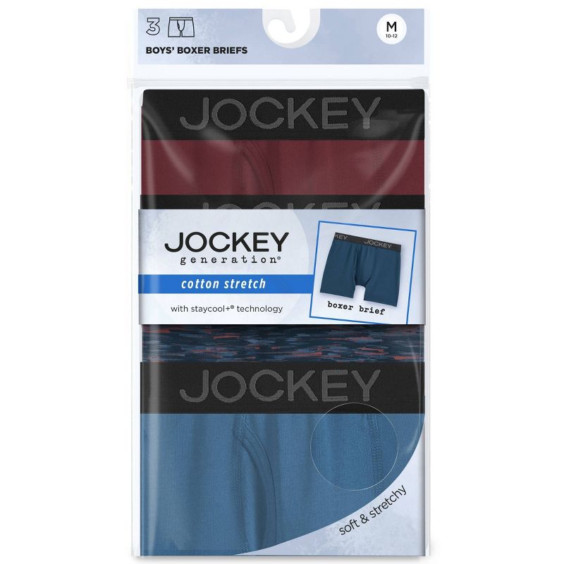 Jockey Generation™ Boys' 3pk Stretch Boxer Briefs - Blue/Red, 4 of 4