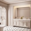 Rectangular Framed Tempered Glass Wall-Mounted Bathroom Vanity Mirror - 3 of 4
