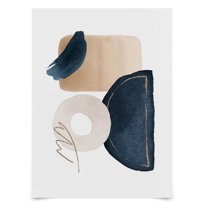 Americanflat - Abstract Wall Art Set - Watercolor Shapes In by Gal Design, 4 of 6