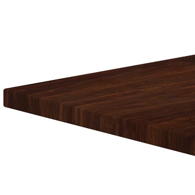 Glenbrook 36'' Square High-Gloss Walnut Resin Dining Table Top
