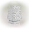 Outdoor Accent Table Lamp with Chain Style Filament LED Lights White - Alpine Corporation: Portable, Solar-Powered, Modern Lantern Design - 3 of 4