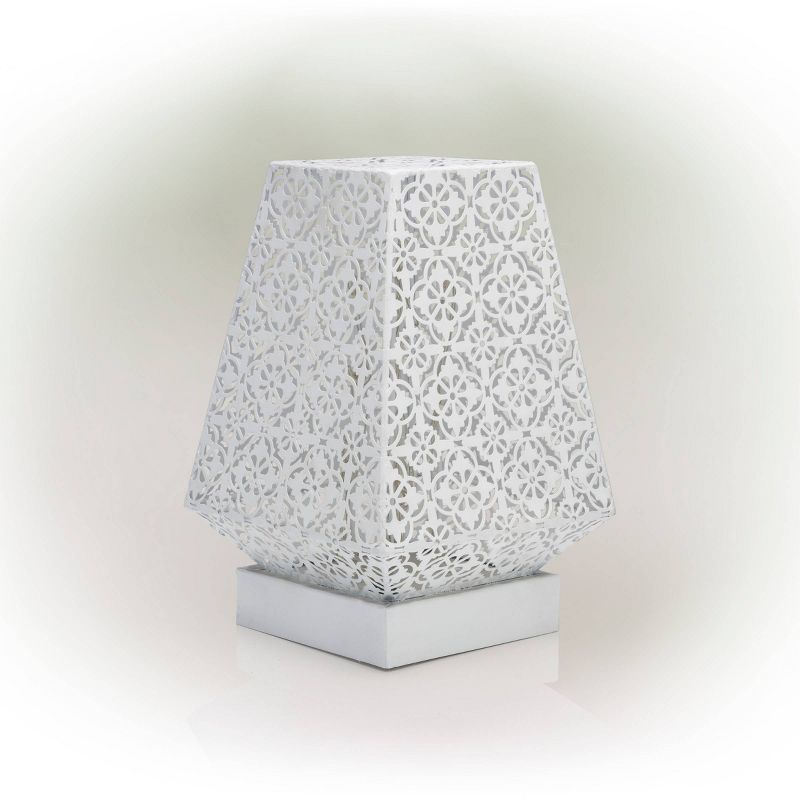 Outdoor Accent Table Lamp with Chain Style Filament LED Lights White - Alpine Corporation, 3 of 5