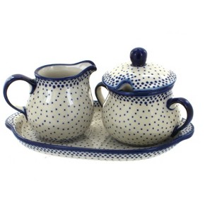 Blue Rose Polish Pottery K091 Manufaktura Cream & Sugar Set - 1 of 2