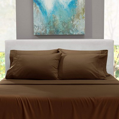 Chocolate Brown Queen Microfiber 6-Piece Deep Pocket Sheet Set