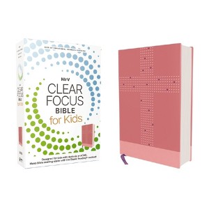 Nirv, Clear Focus Bible for Kids (Help Kids with ADHD or Dyslexia Read with Confidence), Leathersoft, Pink - by  Zondervan (Leather Bound) - 1 of 1