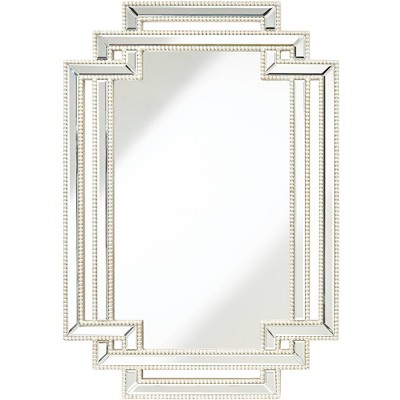 Possini Euro Design Possini Euro Erte Silver 27" x 39 1/2" Beaded Wall Mirror