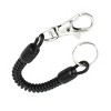 Unique Bargains Silver Tone Metal Lobster Hook Black Stretchy Coil Keyring Key Chain Strap 8.7" Length - 4 of 4