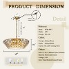 ALOADECOR 8-Light Mid Century Modern 4-Tier Antique Gold Chandelier With Crystal Accents - 4 of 4