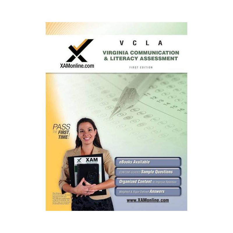 Vcla Communications and Literacy Assessment Teacher Certification Test Prep Study Guide - (XAMonline Teacher Certification Study Guides) (Paperback), 1 of 2