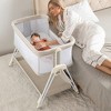 Fodoss Baby Bassinet Bedside Sleeper with Wheels & Storage Tray, Portable Crib for Newborns - 2 of 4