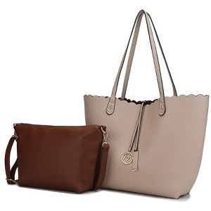 MKF Collection Amahia Women’s Reversible Shopper Tote Bag with Crossbody Pouch by Mia K - 1 of 4