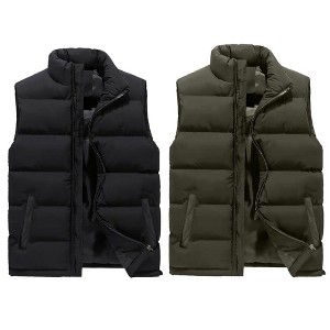 Spire By Galaxy Men's Modern Fit Heavyweight Puffer Bubble Vest-2 Pack - 1 of 2