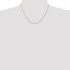 Black Bow Jewelry 0.7mm, 14k Rose Gold, Cable Rope Chain Necklace - 2 of 4
