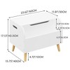 Lycvki Wooden Kids Toy Chest Bench with Front Bookshelf and Flip-Top Lid - 3 of 4