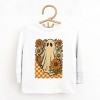 Checkered Ghost Floral Vintage - Youth Long Sleeve Graphic T-Shirt and Toddler Long Sleeve Graphic Tee - 2 of 3