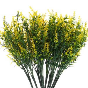 Unique Bargains Artificial Plastic Lavender Flowers Shrubs for Indoor Outdoor - 1 of 4