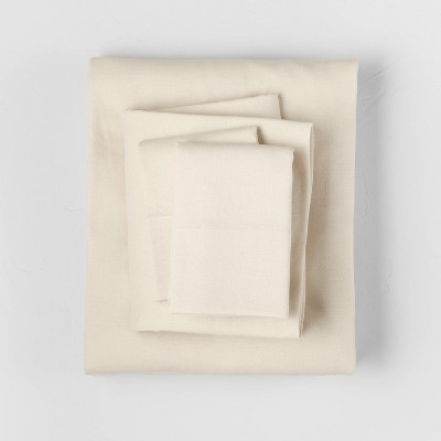 Full Linen Blend Sheet Set Natural - Casaluna™