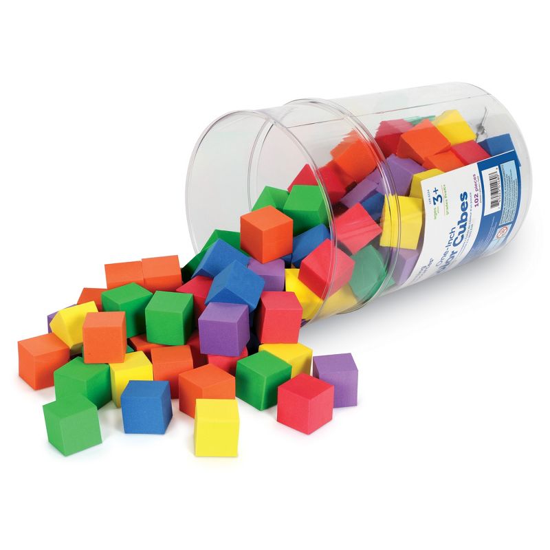 Learning Resources Hands-On Soft Color Cubes, Set of 102, Assorted Colors, Ages 3+, 1 of 5