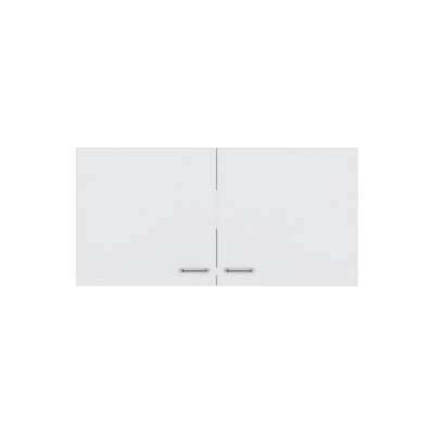 GlasFlength Decorative Storage Cabinets Accent Storage Cabinet Wall Cabinet Wall Storage Shelf With 2 Door for Room, White, 19.3"*39.4"*12.6"
