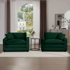 Corduroy Armrest Sofa Set with Two Single Sofa, Ideal for Bedroom and Office - 3 of 4