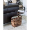 BIRDROCK HOME Sea Grass Storage Basket w/ Handles - Woven Decorative Organizer Bin for Living Room, Bathroom & Home Decor - Espresso - 2 of 4