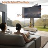 KTMBDW Rolling TV Stand on Wheels for 32-75 Inch Flat Curved Screen TVs, Mobile TV Cart Height, Adjustable with Glass Shelf/Sliding Drawers - 4 of 4