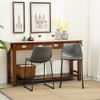 PU Leather Counter Height Stools with Metal Frame, Set of 2 for Kitchen or Home Bar - 4 of 4