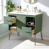 Mshliw 36'' Bathroom Vanity with Resin Sink Combo, Freestanding Modern Storage Cabinet with 2 Drawers and Open Shelves, Solid Wood Frame - 4 of 4