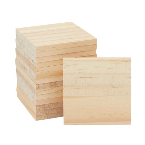 Bright Creations 15 Pack Unfinished Wood Squares Cutout Tiles for Crafts, Engraving, Wood Burning, 3x3 in - image 1 of 4