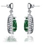 Guili Sterling Silver Pear Drop Cubic Zirconia Earrings with Circle Post or White Gold Plating for a Chic, Sophisticated, and Graceful Radiance - 3 of 4