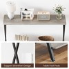 Long Narrow Console Table for Living Room, 2-Tier Farmhouse Sofa Table Behind Couch, Entryway Table with Storage Shelf - 4 of 4