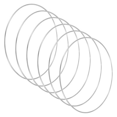 Unique Bargains Metal Electroplated Durable Multipurpose Craft Hoop 6 Pcs